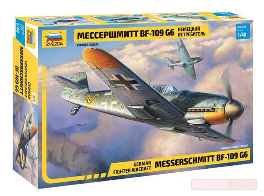 SCALE ASSEMBLY KIT COMPATIBLE WITH MESSERSCHMITT BF-109 G6 KIT 1:48 ZVEZDA Z4816