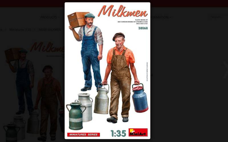 KIT DA MONTARE IN SCALA COMPATIBILE CON MILKMEN KIT 1:35 MINIART MIN38068 MODEL