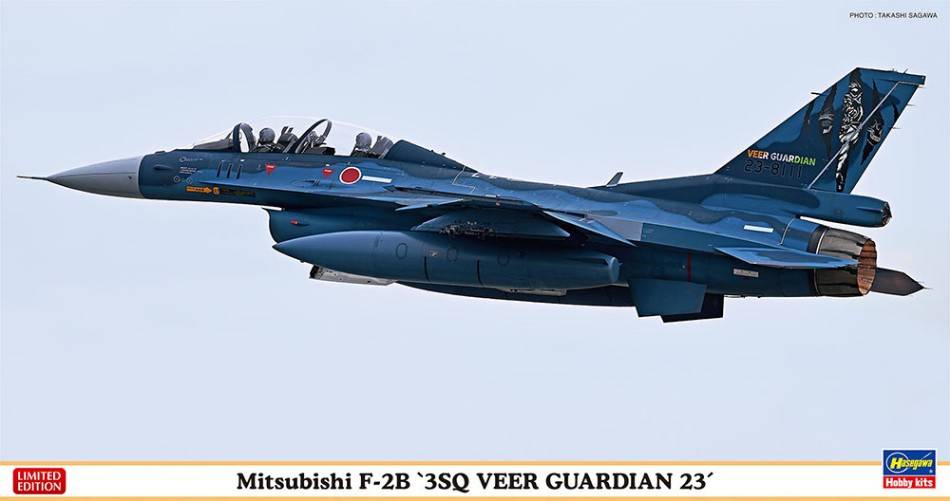 SCALE ASSEMBLY KIT COMPATIBLE WITH MITSUBISHI F-2B 3SQ VEER GUARDIAN 23 KIT 1:48 HASEGAWA HA07520