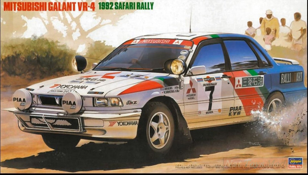 SCALE ASSEMBLY KIT COMPATIBLE WITH MITSUBISHI GALANT VR4 SAFARI RALLY 1992 KIT 1:24 HASEGAWA HA20307