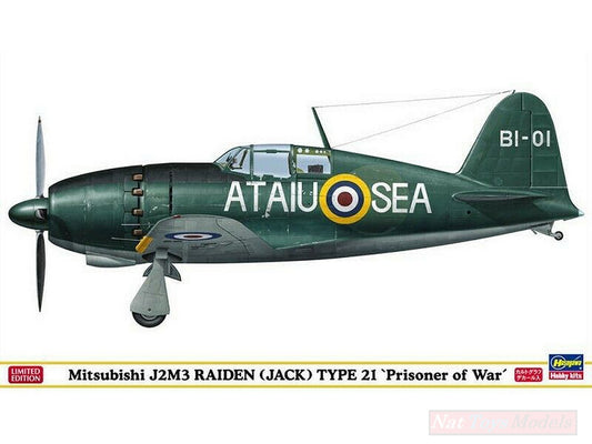 KIT DA MONTARE IN SCALA COMPATIBILE CON MITSUBISHI J2M3 RAIDEN TYPE 21 "PRISONER OF WAR" KIT 1:48 HASEGAWA HASSP305