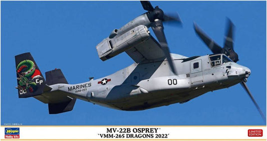 SCALE ASSEMBLY KIT COMPATIBLE WITH MV-22B OSPREY VMM-265 DRAGONS 2022 KIT 1:72 HASEGAWA HA02421