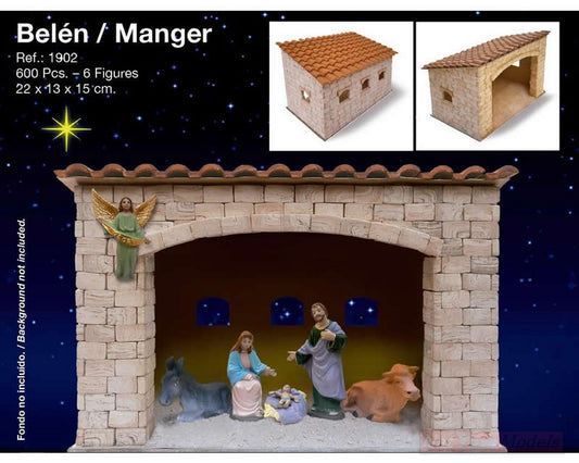 KIT TO ASSEMBLE IN SCALE COMPATIBLE WITH NATIVITY WITH 6 PCS FIGURES 600 cm 22x13x15 AEDES ARS ADS1902