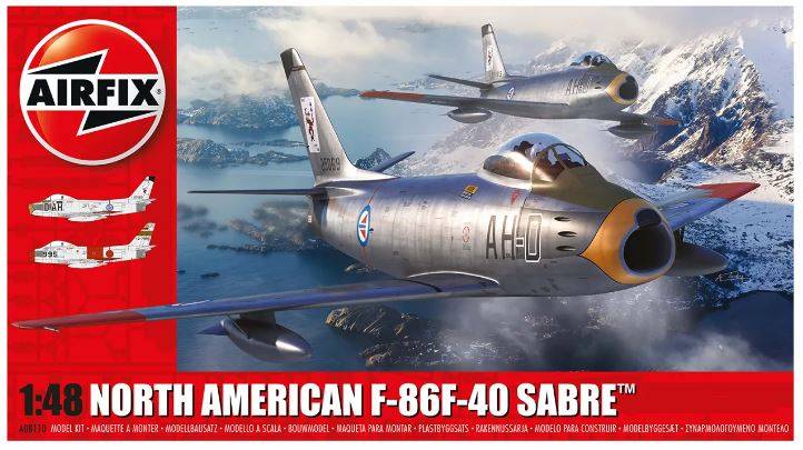 SCALE ASSEMBLY KIT COMPATIBLE WITH NORTH AMERICAN F-86F-40 SABER KIT 1:48 AIRFIX A08110