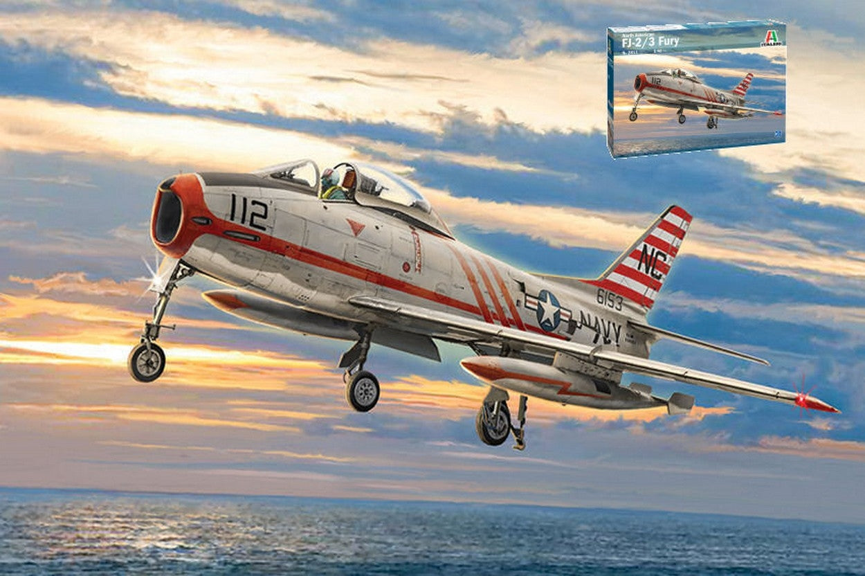 SCALE ASSEMBLY KIT COMPATIBLE WITH NORTH AMERICAN FJ-2/3 FURY KIT 1:48 ITALERI IT2811