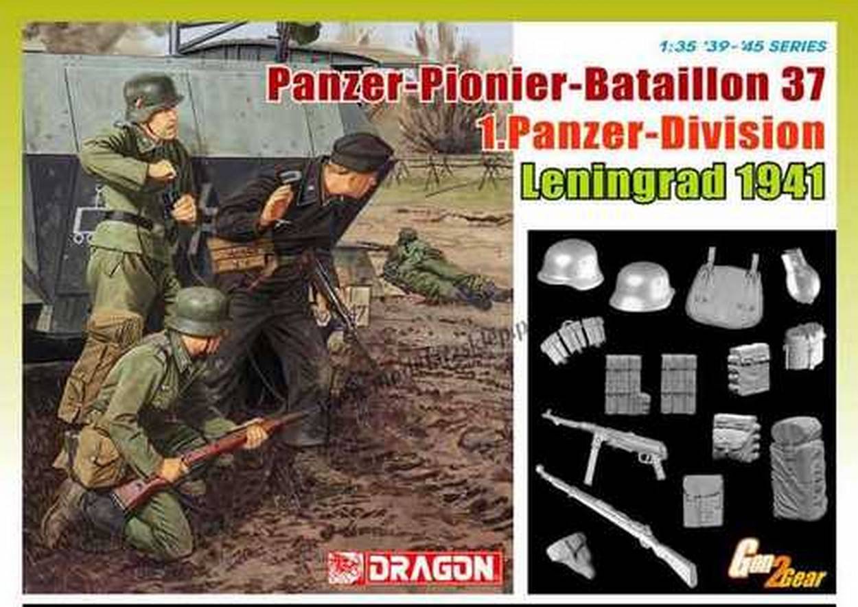 KIT DE MONTAGE À L'ÉCHELLE COMPATIBLE AVEC PANZER - PIONIER BATAILLON 37 KIT 1:35 DRAGON D6651