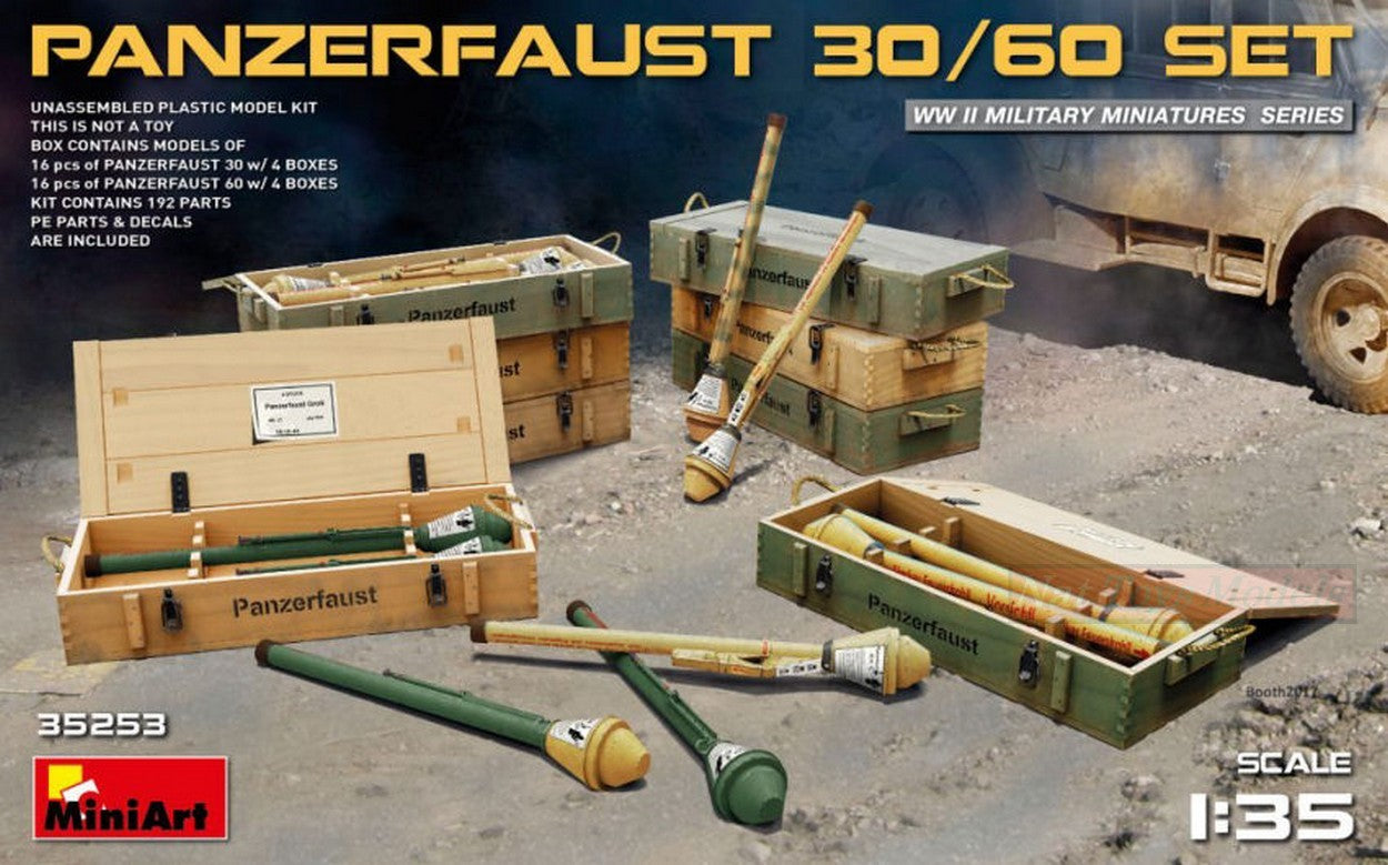 SCALE ASSEMBLY KIT COMPATIBLE WITH PANZERFAUST 30/60 SET KIT 1:35 MINIART MIN35253