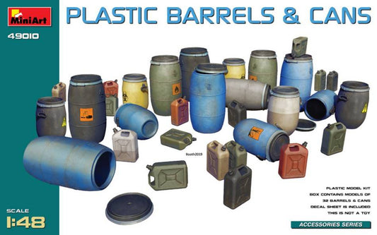 KIT TO ASSEMBLE IN SCALE COMPATIBLE WITH PLASTIC BARRELS &amp; CANS KIT 1:48 MINIART MIN49010