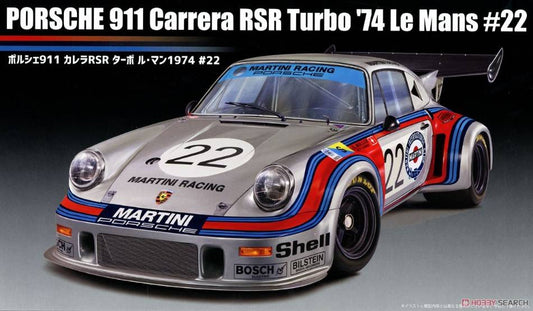 SCALE ASSEMBLY KIT COMPATIBLE WITH PORSCHE 911 CARRERA RSR TURBO N.22 LE MANS 1974 MARTINI KIT 1:24 FUJIMI FJ126487