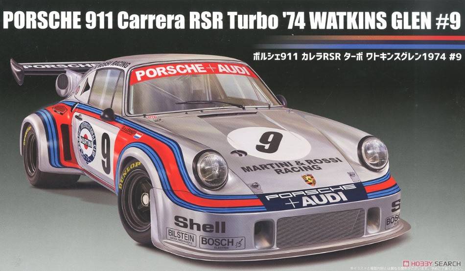 SCALE ASSEMBLY KIT COMPATIBLE WITH PORSCHE 911 CARRERA RSR TURBO N.9 WATKINS GLEN 1974 MARTINI KIT 1:24 FUJIMI FJ126494