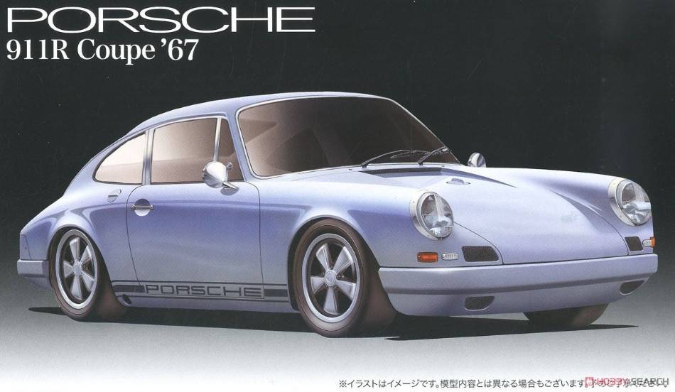 SCALE ASSEMBLY KIT COMPATIBLE WITH PORSCHE 911 R COUPE 1967 LIGHT BLUE KIT 1:24 FUJIMI FJ126678