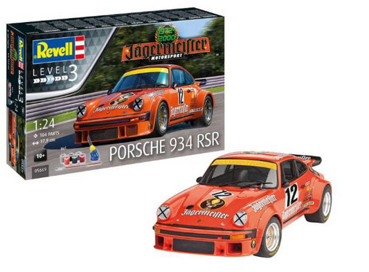 KIT DE MONTAGE À L'ÉCHELLE COMPATIBLE AVEC PORSCHE 924 RSR JAGERMEISTER KIT 1:24 REVELL RV05669