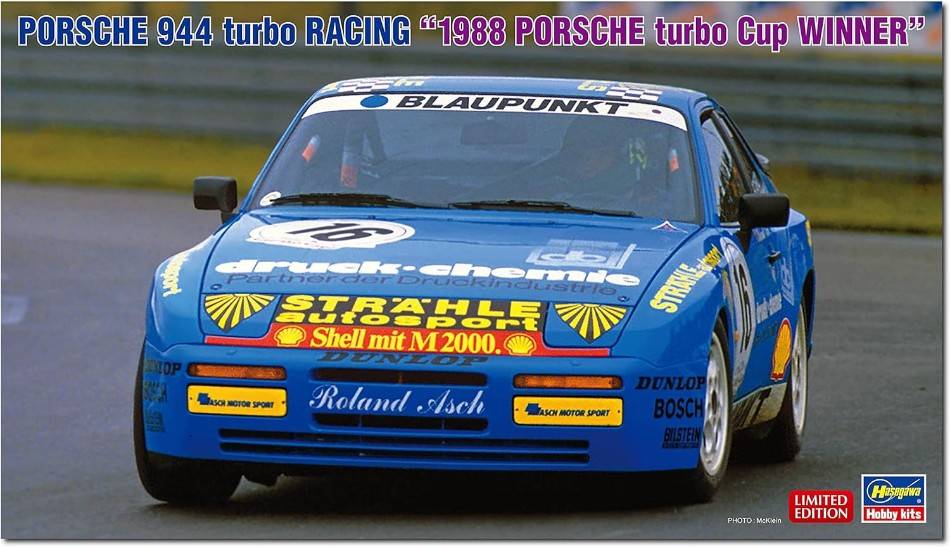 KIT DE MONTAGE À L'ÉCHELLE COMPATIBLE AVEC PORSCHE 944 TURBO RACING 1988 PORSCHE TURBO CUP KIT 1:24 HASEGAWA HA20637