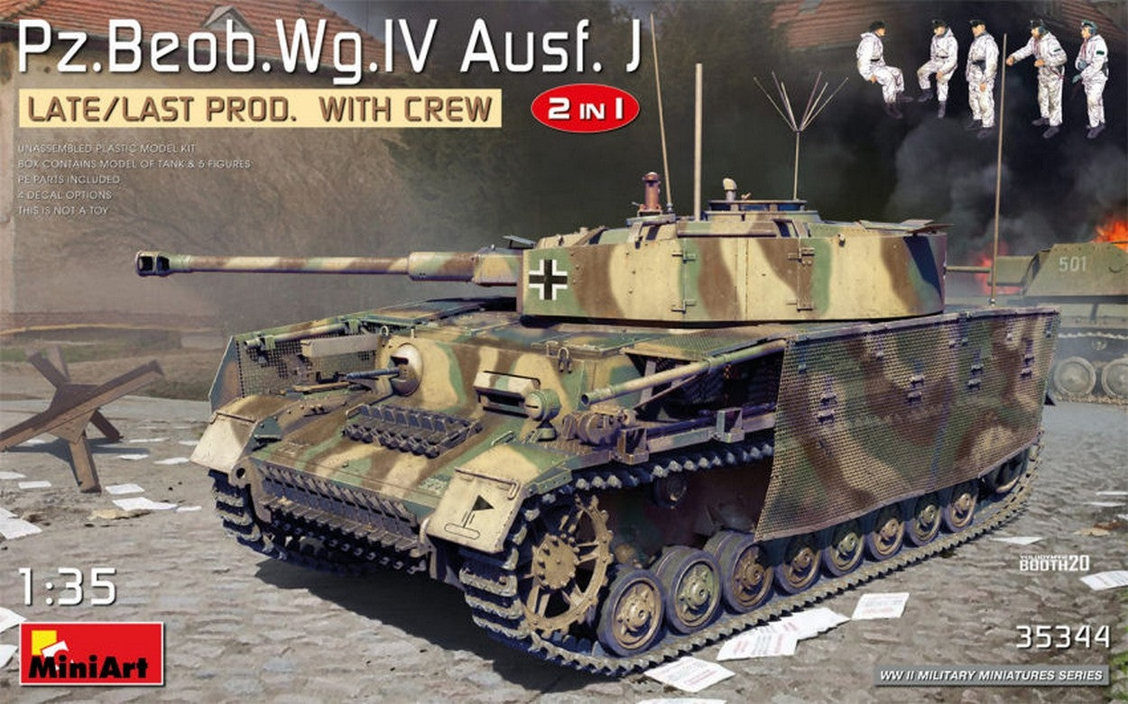 SCALE ASSEMBLY KIT COMPATIBLE WITH PZ.BEOB.WG.IV AUSF.J LATE/LAST PROD.2 IN 1 W/CREW KIT 1:35 MINIART MIN35344