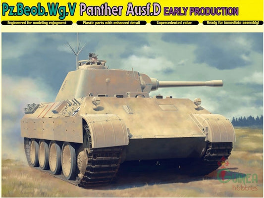 SCALE ASSEMBLY KIT COMPATIBLE WITH PZ.BEOB.WG.V PANTHER AUSF.D EARLY PRODUCTION KIT 1:35 DRAGON D6813