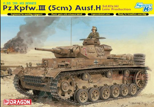 KIT DA MONTARE IN SCALA COMPATIBILE CON PZ.KPFW.III (5 cm) AUSF.H KIT 1:35 DRAGON D6642