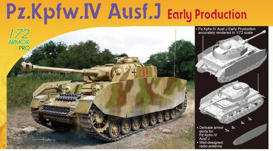 SCALE ASSEMBLY KIT COMPATIBLE WITH PZ.KPFW.IV AUSF.J EARLY PRODUCTION KIT 1:72 DRAGON D7409