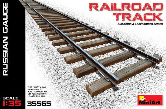 SCALE ASSEMBLY KIT COMPATIBLE WITH RAILROAD TRACK RUSSIAN GAUGE KIT 1:35 MINIART MIN35565