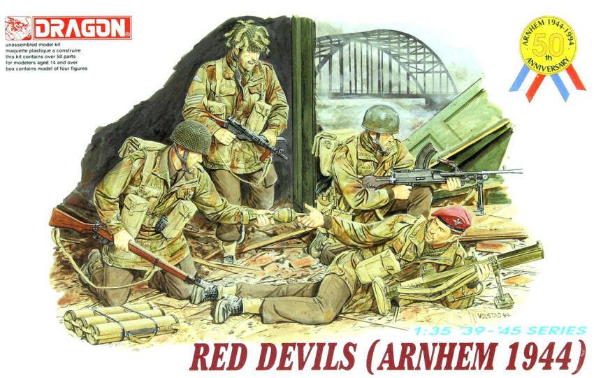 KIT DE MONTAGE À L'ÉCHELLE COMPATIBLE AVEC LES DIABLES ROUGES 1944 KIT DE SOLDATS PEUVENT 1:35 DRAGON D6023