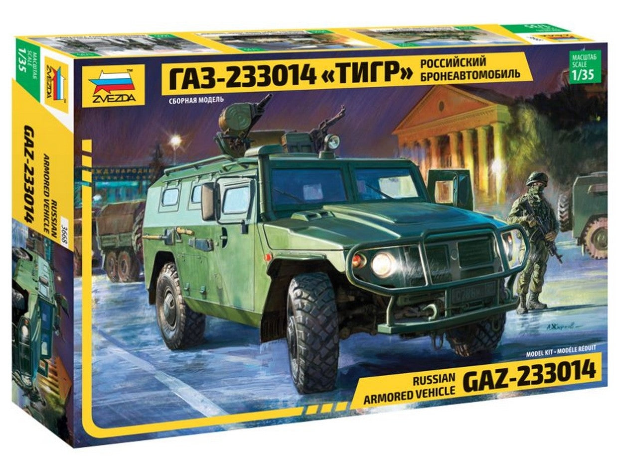 SCALE ASSEMBLY KIT COMPATIBLE WITH RUSSIAN ARMORED VEHICLE GAZ TIGER KIT 1:35 ZVEZDA Z3668