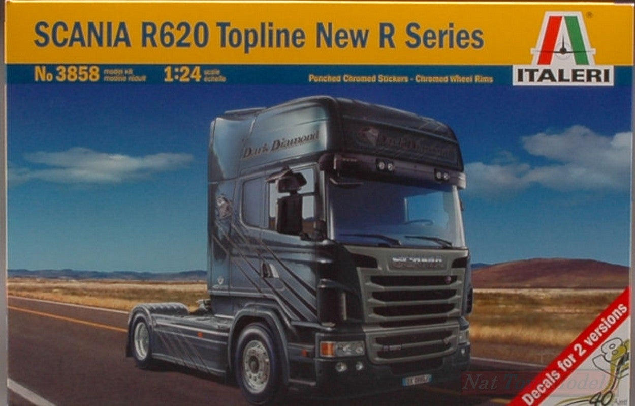 KIT À ASSEMBLER À L'ÉCHELLE COMPATIBLE AVEC SCANIA R 620 TOPLINE KIT 1:24 ITALERI IT3858