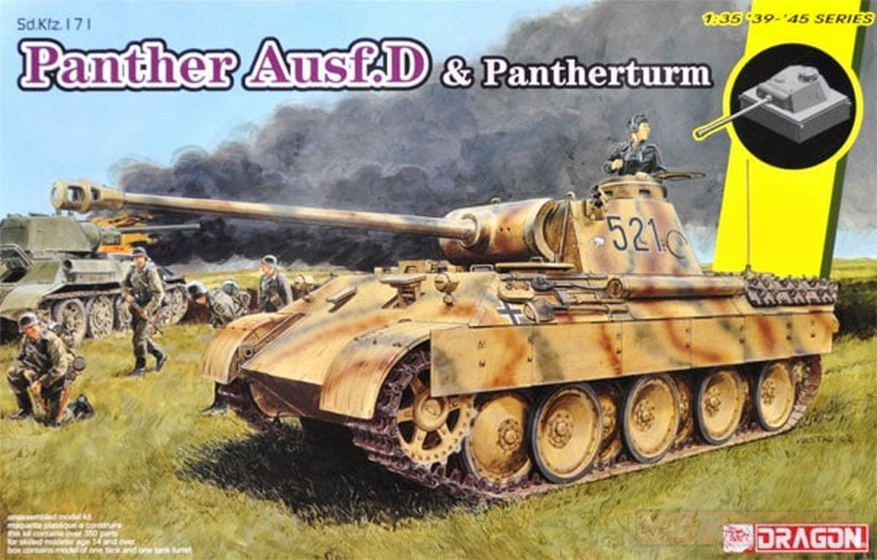 SCALE ASSEMBLY KIT COMPATIBLE WITH SD.KFZ.171 PANTHER AUSF.D MIT PANTHERTUM KIT 1:35 DRAGON D6940