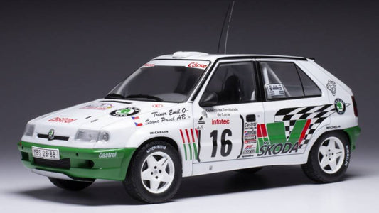 SCALE ASSEMBLY KIT COMPATIBLE WITH SKODA FELICIA KIT CAR N.16 TOUR DE CORSE 1995 TRINER/STANC 1:18
 IXO MODEL 18RMC149A