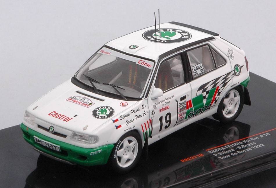 KIT DA MONTARE IN SCALA COMPATIBILE CON SKODA FELICIA KIT CAR N.19 RALLY TOUR DE CORSE 1995SIBER/GROSS 1:43 IXO MODEL RAC371B