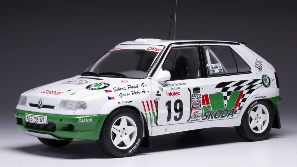 SCALE ASSEMBLY KIT COMPATIBLE WITH SKODA FELICIA KIT CAR N.19 TOUR DE CORSE 1995 SIBERA/GROSS 1:18
 IXO MODEL 18RMC149B