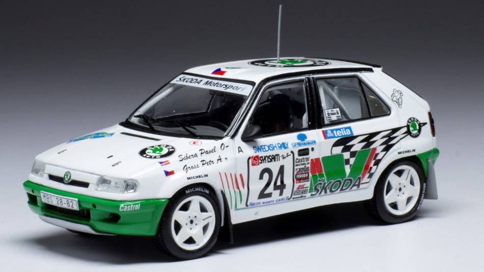 KIT DA MONTARE IN SCALA COMPATIBILE CON SKODA FELICIA KIT CAR N.24 RALLY SWEDEN 1995 SIBERA/GROSS 1:43 IXO MODEL RAC413B