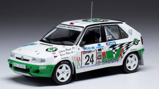 KIT DA MONTARE IN SCALA COMPATIBILE CON SKODA FELICIA KIT CAR N.24 RALLY SWEDEN 1995 SIBERA/GROSS 1:43 IXO MODEL RAC413B