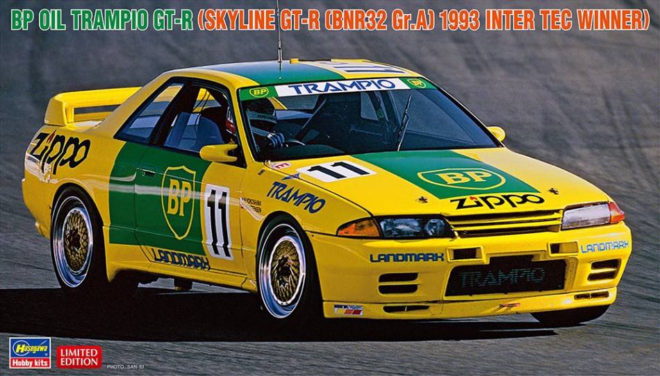 SCALE ASSEMBLY KIT COMPATIBLE WITH SKYLINE GT-R BP OIL TRAMPIO WINNER 1993 INTER TEC KIT 1:24 HASEGAWA HA20629