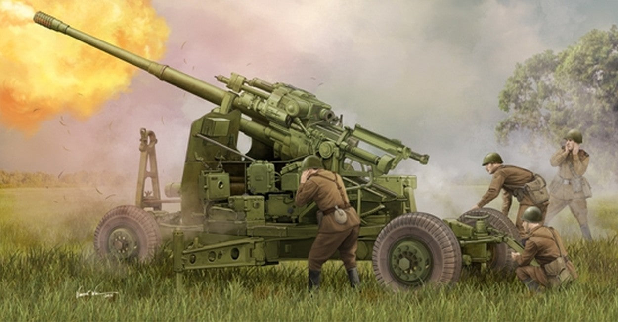 SCALE ASSEMBLY KIT COMPATIBLE WITH SOVIET 100 mm AIR DEFENSE GUN KS-19M2 KIT 1:35 TRUMPETER TP2349