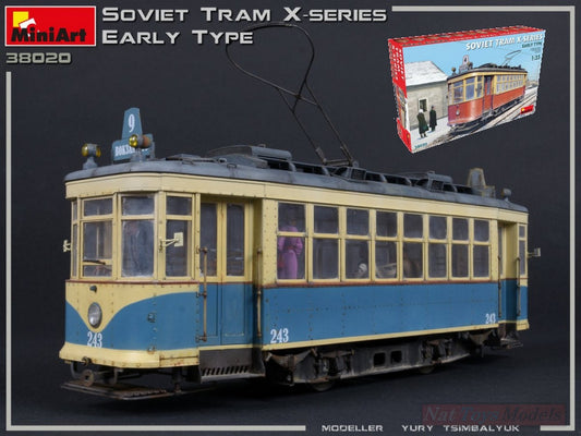 SCALE ASSEMBLY KIT COMPATIBLE WITH SOVIET TRAM X-SERIES EARLY TYPE KIT 1:35 MINIART MIN38020