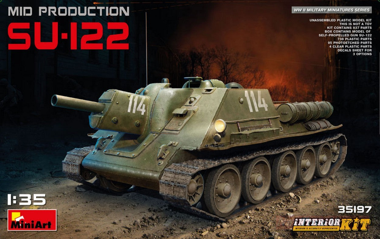 SCALE ASSEMBLY KIT COMPATIBLE WITH SU-122 MID PRODUCTION KIT 1:35 MINIART MIN35197