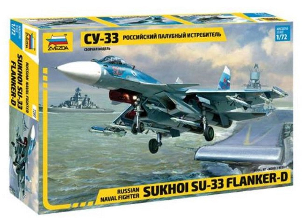 KIT DA MONTARE IN SCALA COMPATIBILE CON SUKHOI SU-33 FLANKER-D RUSSIAN NAVY FIGHTER KIT 1:72 ZVEZDA Z7297