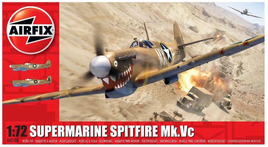 KIT DA MONTARE IN SCALA COMPATIBILE CON SUPERMARINE SPITFIRE MK VC KIT 1:72 AIRFIX A02108