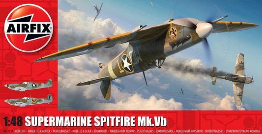 SCALE ASSEMBLY KIT COMPATIBLE WITH SUPERMARINE SPITFIRE MKVB KIT 1:48 AIRFIX A05125A