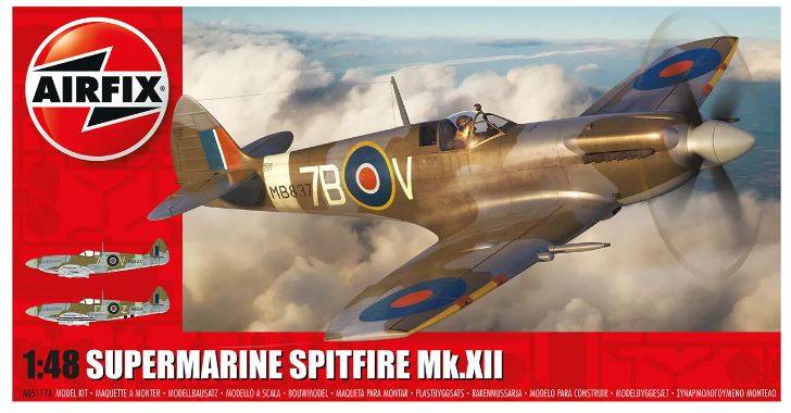 KIT DE MONTAGE À L'ÉCHELLE COMPATIBLE AVEC LE KIT SUPERMARINE SPITFIRE MKZII 1:48 AIRFIX A05117A