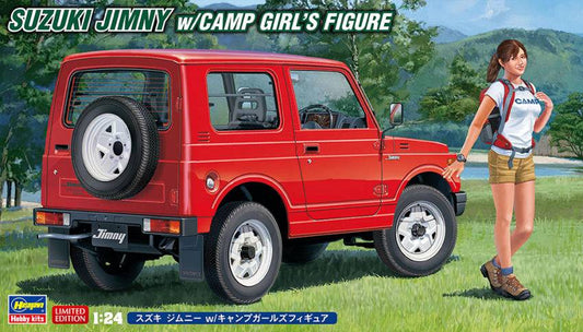 SCALE ASSEMBLY KIT COMPATIBLE WITH SUZUKI JIMNY W/CAMP GIRL'S FIGURE KIT 1:24 HASEGAWA HA52301