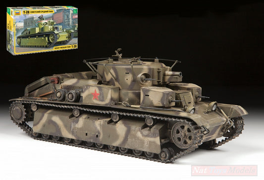 SCALE ASSEMBLY KIT COMPATIBLE WITH T-28 HEAVY TANK KIT 1:35 ZVEZDA Z3694