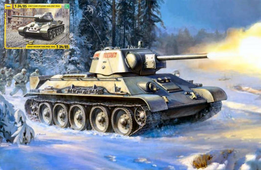 SCALE ASSEMBLY KIT COMPATIBLE WITH T-34/76 MOD.1943 URALMASH KIT 1:35 ZVEZDA Z3689