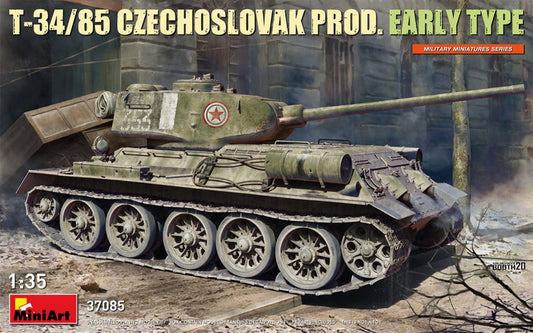 SCALE ASSEMBLY KIT COMPATIBLE WITH T-34/85 CZECHOSLOVAK PROD. EARLY TYPE KIT 1:35 MINIART MIN37085