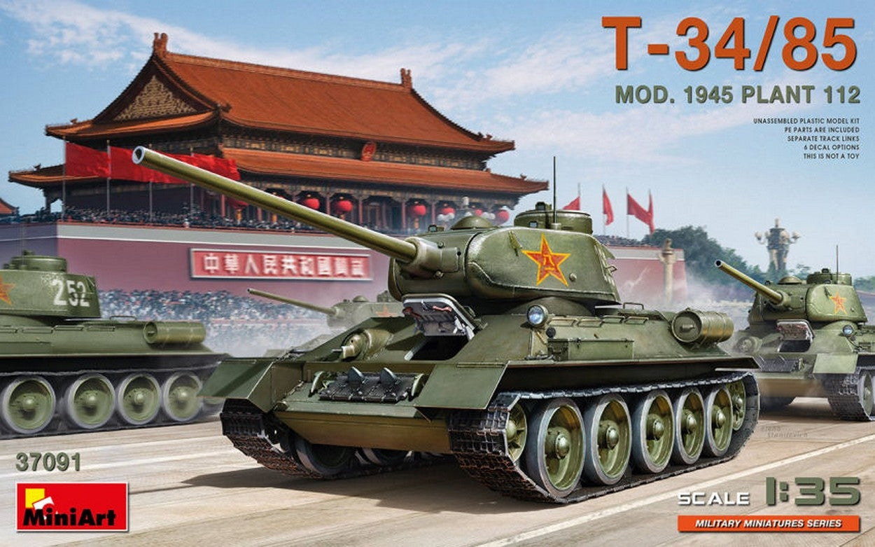 KIT TO ASSEMBLE IN SCALE COMPATIBLE WITH T-34/85 MOD.1945 PLANT 112 KIT 1:35 MINIART MIN37091