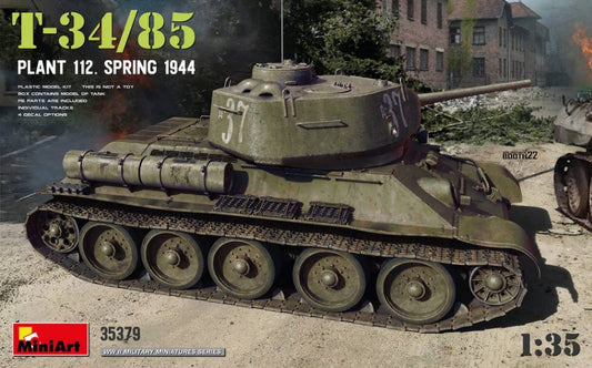 SCALE ASSEMBLY KIT COMPATIBLE WITH T-34/85 PLANT 112 SPRING 1944 KIT 1:35 MINIART MIN35379