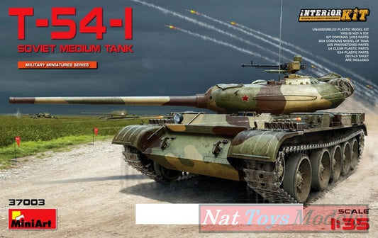 SCALE ASSEMBLY KIT COMPATIBLE WITH T-54 SOVIET MEDIUM TANK INTERIOR KIT 1:35 MINIART MIN37003