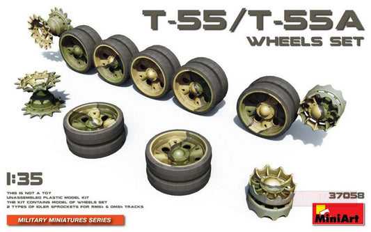 SCALE ASSEMBLY KIT COMPATIBLE WITH T-55/T-55A WHEELS SET KIT 1:35 MINIART MIN37058