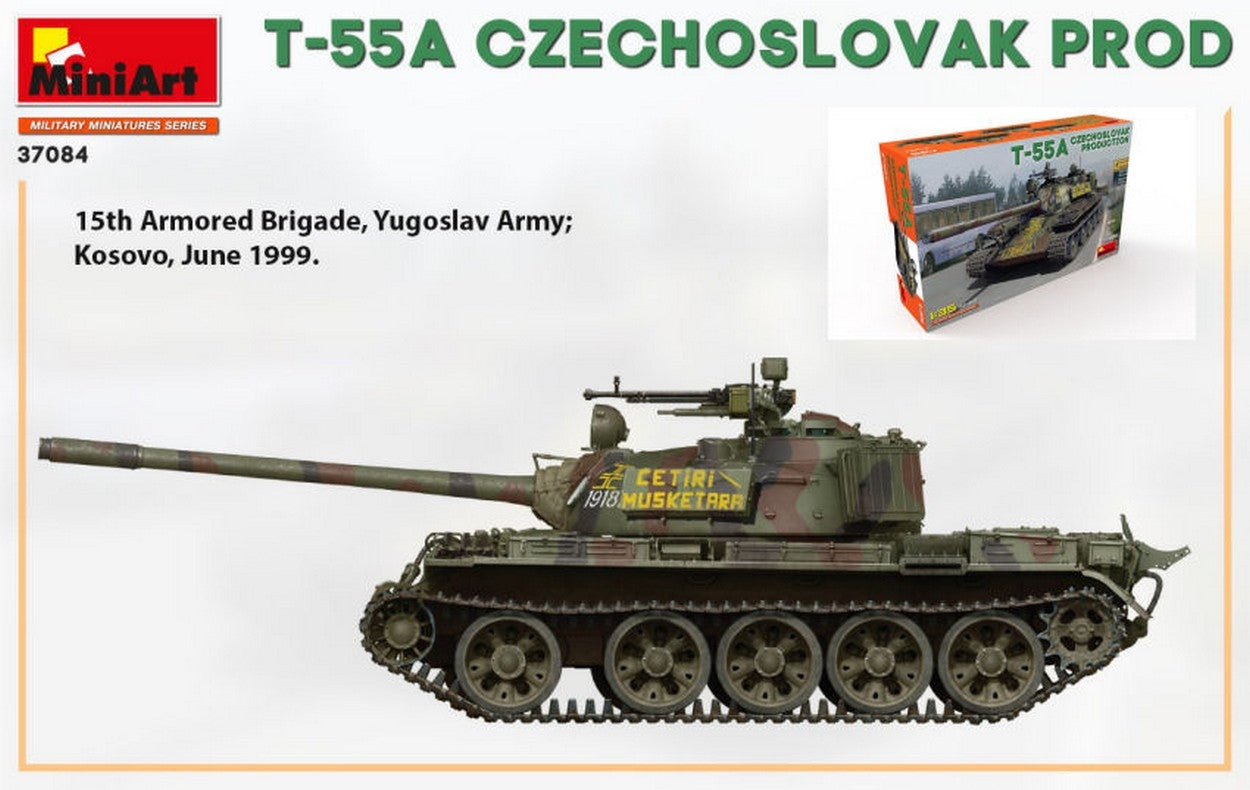 KIT DA MONTARE IN SCALA COMPATIBILE CON T-55A CZECHOSLOVAK PROD.KIT 1:35 MINIART MIN37084