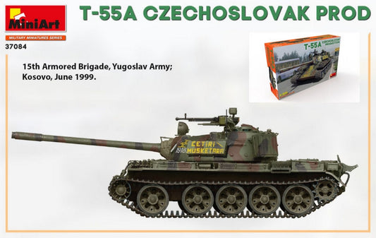 SCALE ASSEMBLY KIT COMPATIBLE WITH T-55A CZECHOSLOVAK PROD.KIT 1:35 MINIART MIN37084