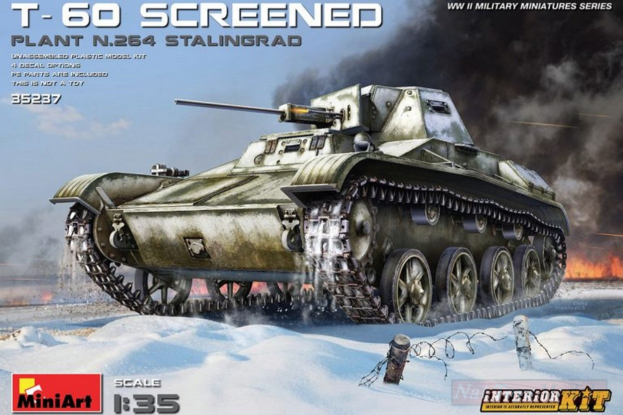 KIT DA MONTARE IN SCALA COMPATIBILE CON T-60 SCREENED PLANT.No.264 STALINGRAD KIT 1:35 MINIART MIN35237